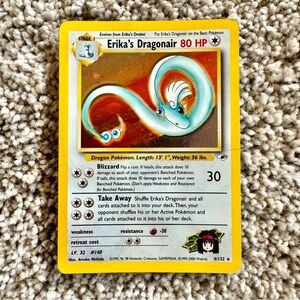 Pokemon - 1st Edition - Erika's Dragonair - Gym Heroes 4/132 Holo Rare LP